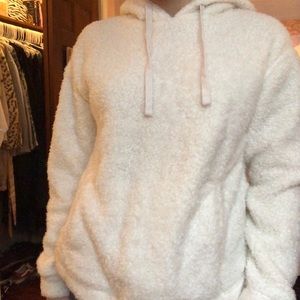 White Sherpa Hoodie